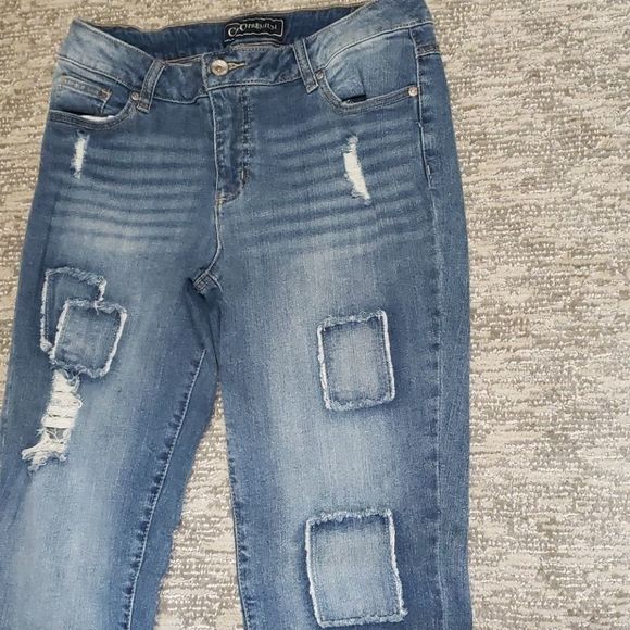 Cato brand denim patchwork skinny Jeans 👖 - Picture 3 of 6